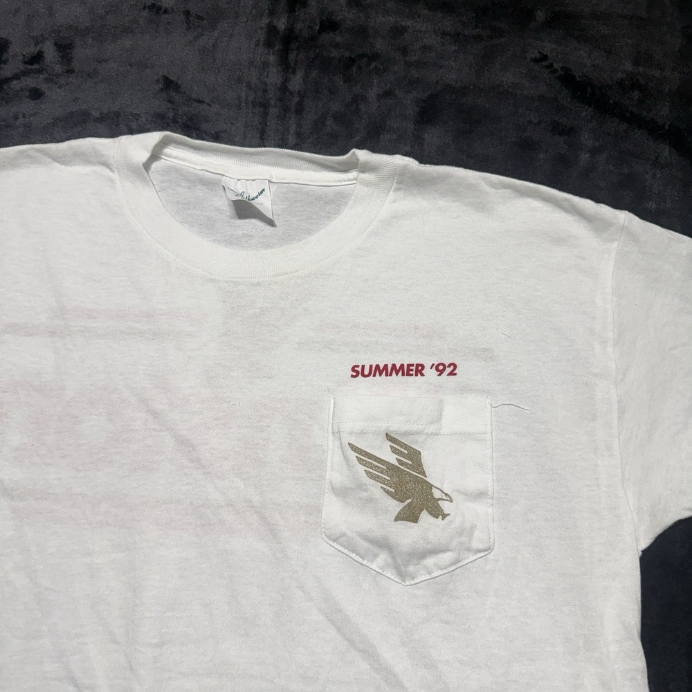 Vintage 1992 Winston Cigarettes Tshirt XL Pocket Summer 90s Silkworm Tag Tobacco
